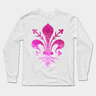 Pink Florence Fleur de Lis Long Sleeve T-Shirt